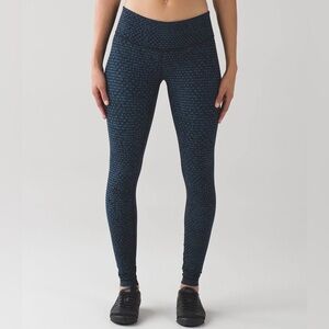 2/$50 Lululemon Wunder Under Pant II 10 - Shatter Weave Desert Teal Alberta Lake